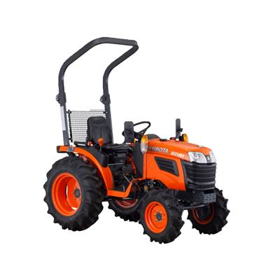 Micro tracteur diesel 4 roues motrices KUBOTA B1181 D, roues agraires 5x12 et 8x16.