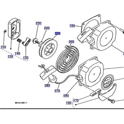 Poulie de lanceur pour moteur Kubota et Mitsubishi