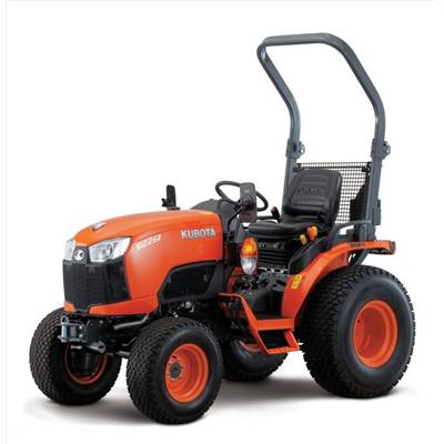 Micro tracteur diesel 4 roues motrices KUBOTA B2261 HDW, roues agraires 6.00x12 et 9,5x18.